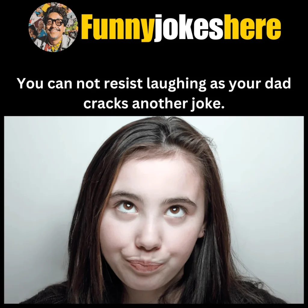 Classic reaction of someone rolling their eyes at a dad joke, captioned: 'When Dad tells another dad joke… but you can’t help but laugh.'